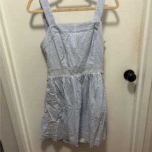 J. Crew Light Blue and White Striped Garment